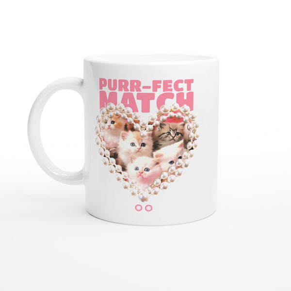 Taza con Impresión de Gato "Purrfect Match"