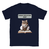 Camiseta unisex estampado de gato "Michi profesor" Gelato