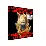 Lienzo de Gato "Super Saiyajin Felino" Michilandia | La tienda online de los amantes de gatos