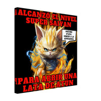 Lienzo de Gato "Super Saiyajin Felino" Michilandia | La tienda online de los amantes de gatos