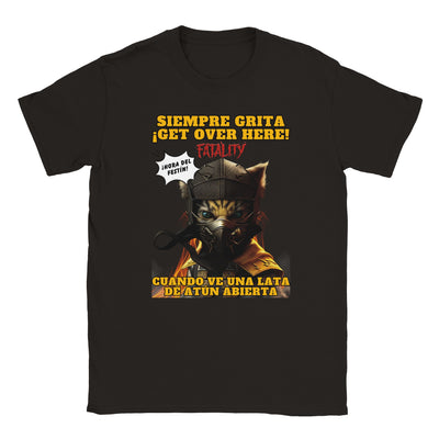 Camiseta unisex estampado de gato 