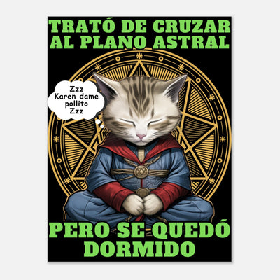 Panel de aluminio impresión de gato "Doctor Miau" Michilandia | La tienda online de los amantes de gatos