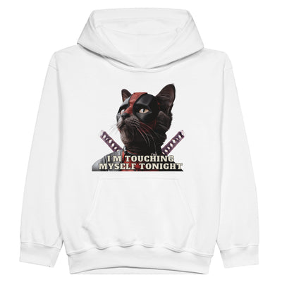 Sudadera con capucha júnior estampado de gato 