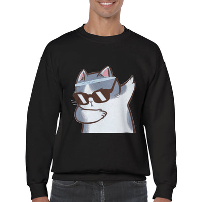 Sudadera Unisex Estampado de Gato 