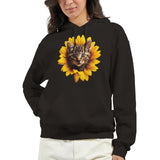 Sudadera con Capucha Unisex Estampado de Gato "Miau Solar" Michilandia