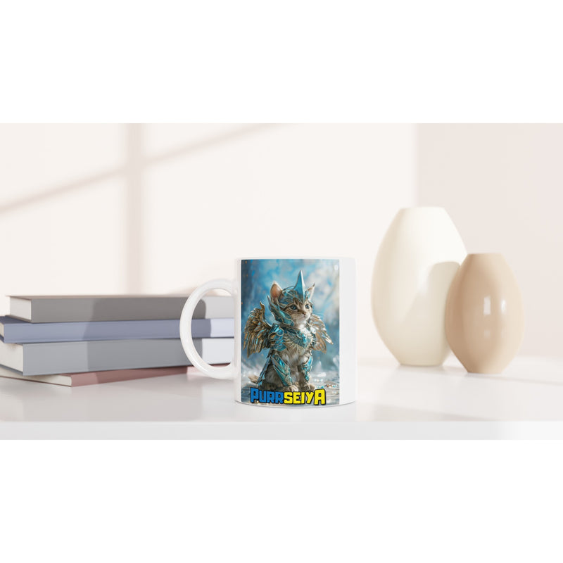 Taza Blanca con Impresión de Gato "Gatito del Zodiaco" Michilandia | La tienda online de los fans de gatos