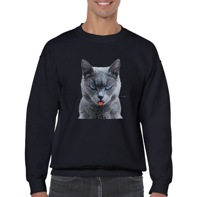 Sudadera Unisex Estampado de Gato 