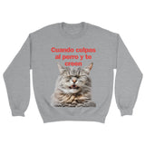 Sudadera Unisex Estampado de Gato "Risa Culpable" Michilandia | La tienda online de los fans de gatos