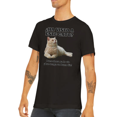 Camiseta unisex estampado de gato "Gato del Día" Michilandia | La tienda online de los fans de gatos