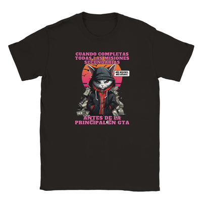 Camiseta Junior Unisex Estampado de Gato "GTA: Gato Theft Auto" Michilandia | La tienda online de los amantes de gatos