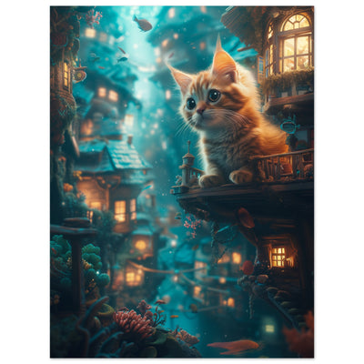 Panel de aluminio impresión de gato "Explorador de Océanos" Michilandia | La tienda online de los fans de gatos