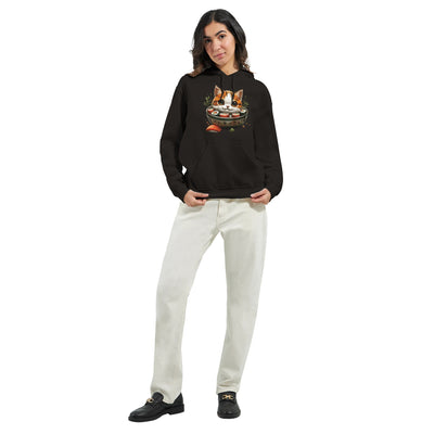 Sudadera con Capucha Unisex Estampado de Gato "Sushi y Ronroneos" Michilandia | La tienda online de los fans de gatos