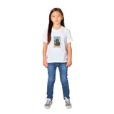 Camiseta Junior Unisex Estampado de Gato "Miau Mágico" Michilandia