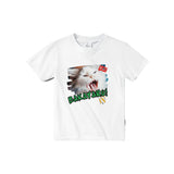 Camiseta Junior Unisex Estampado de Gato "Grito Meme"