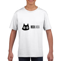 Camiseta júnior unisex estampado de gato "Michilandia"