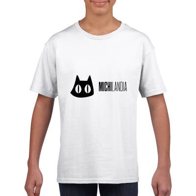 Camiseta júnior unisex estampado de gato 