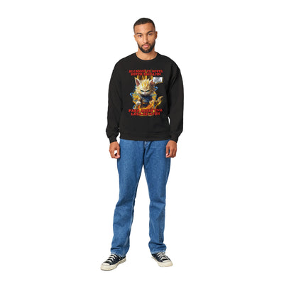 Sudadera unisex estampado de gato "Super Saiyajin Felino" Michilandia | La tienda online de los amantes de gatos