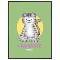 Póster de Gato con marco metal "Zen Felino" Michilandia