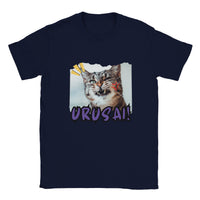 Camiseta unisex estampado de gato "Desprecio Felino" Navy