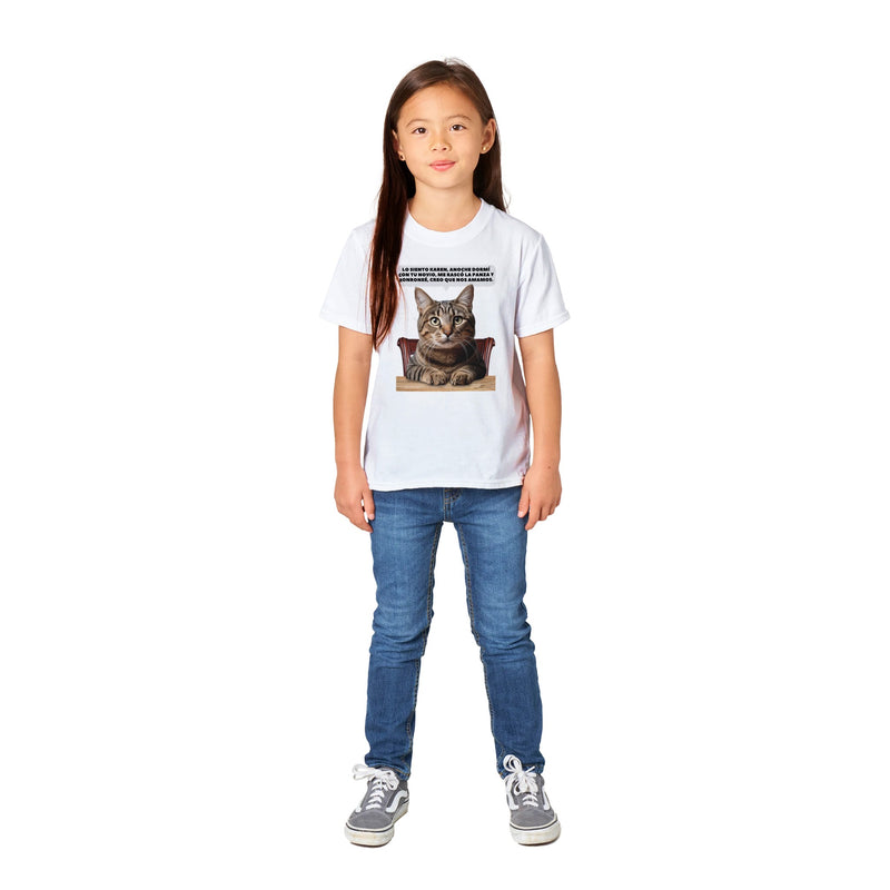 Camiseta Junior Unisex Estampado de Gato "Confesión Incomoda" Michilandia | La tienda online de los fans de gatos