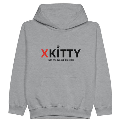 Sudadera con capucha júnior estampado de gato "XKitty Style" Michilandia | La tienda online de los fans de gatos