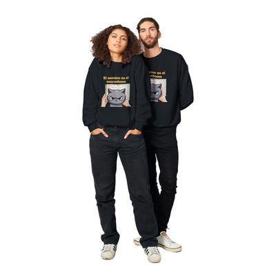 Sudadera Unisex Estampado de Gato "El Misterio del Mayordomo" Michilandia | La tienda online de los fans de gatos