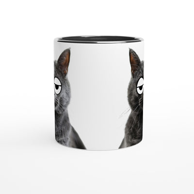 Taza Bicolor con Impresión de Gato "Somnoliento Chartreux" Michilandia