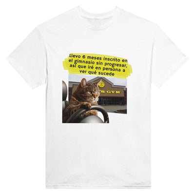 Camiseta Unisex Estampado de Gato "Miau Fit" Michilandia | La tienda online de los fans de gatos