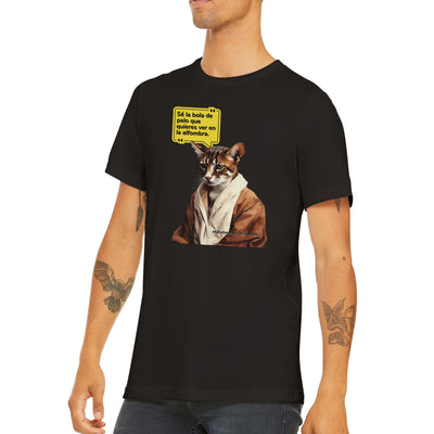 Camiseta unisex estampado de gato "Mahatma Michi Gandhi" Michilandia | La tienda online de los amantes de gatos