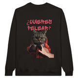 Sudadera Unisex Estampado de Gato "¿quieres pelear?" Michilandia | La tienda online de los fans de gatos