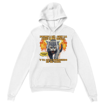 Sudadera con Capucha Unisex Estampado de Gato "Nuevo Rival" Michilandia | La tienda online de los fans de gatos