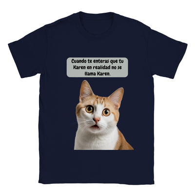 Camiseta unisex estampado de gato "Michi Sorprendido" Gelato