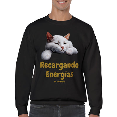 Sudadera unisex estampado de gato 