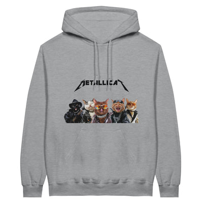 Sudadera con Capucha Unisex Estampado de Gato "Metallicat" Michilandia