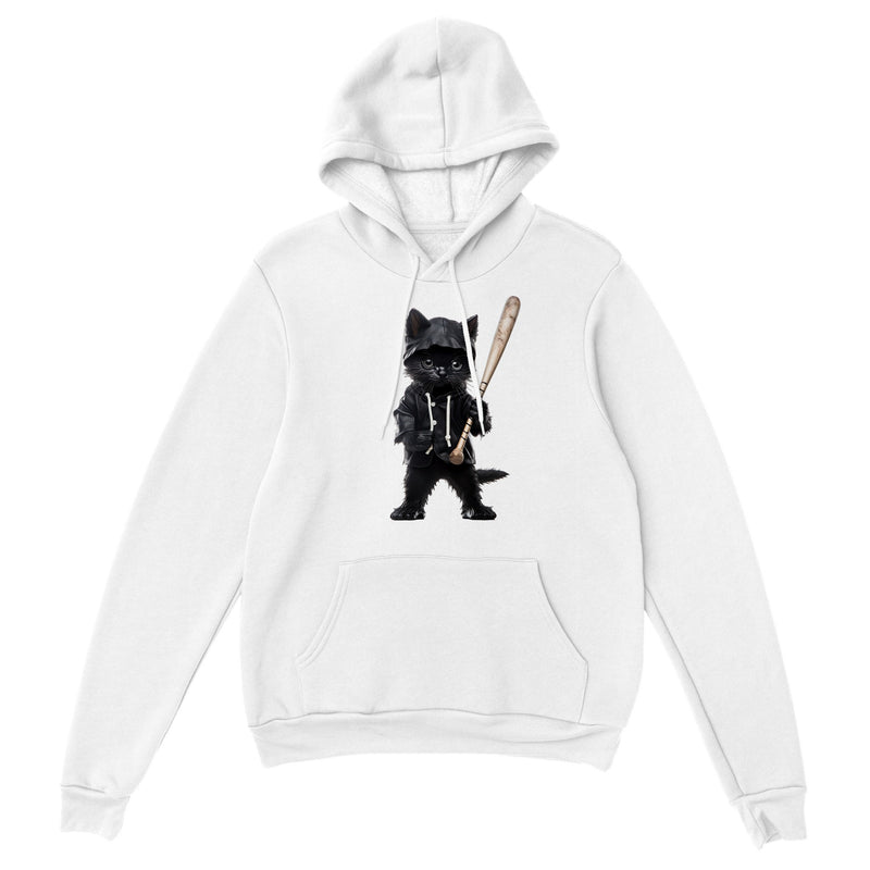 Sudadera con capucha unisex estampado de gato "Michi Anarquista" Gelato