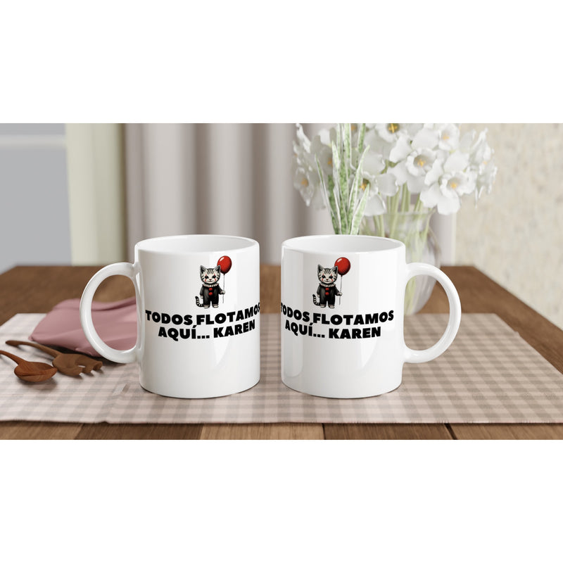 Taza Blanca con Impresión de Gato "PennyMiau" Michilandia | La tienda online de los fans de gatos