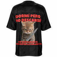 Camiseta de fútbol unisex estampado de gato "Amanecer Agresivo" Subliminator