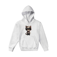 Sudadera con capucha júnior estampado de gato "Light Catgami" Michilandia | La tienda online de los amantes de gatos