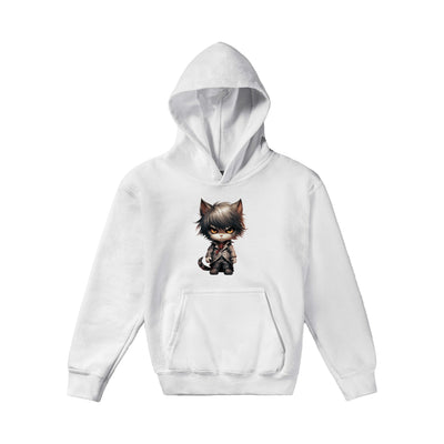 Sudadera con capucha júnior estampado de gato 