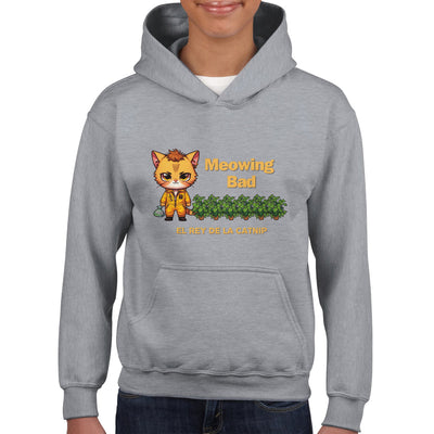 Sudadera con capucha júnior estampado de gato "Rey de la Catnip" Michilandia | La tienda online de los fans de gatos