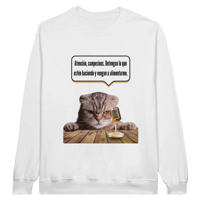 Sudadera Unisex Estampado de Gato "Mandato Felino" Michilandia