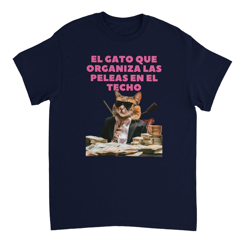 Camiseta Unisex Estampado de Gato "Don Miau" Michilandia | La tienda online de los fans de gatos