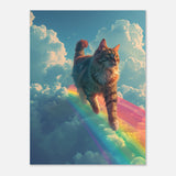 Panel de aluminio impresión de gato "Camino Arcoíris" Michilandia | La tienda online de los fans de gatos