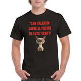 Camiseta Unisex Estampado de Gato "Miau Romántico" Michilandia | La tienda online de los fans de gatos