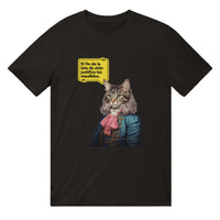 Camiseta unisex estampado de gato "Nicolás Michi Maquiavelo"