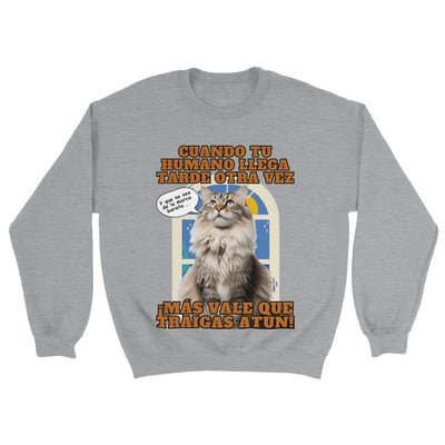 Sudadera unisex estampado de gato "Hora del Atún" Michilandia | La tienda online de los amantes de gatos