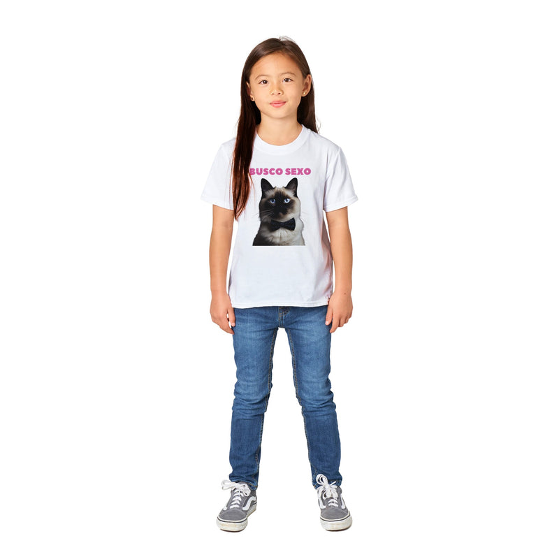 Camiseta Junior Unisex Estampado de Gato "Aventuras Nocturnas" Michilandia | La tienda online de los fans de gatos