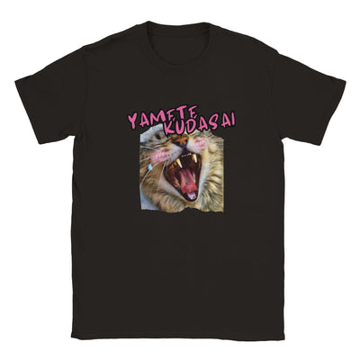 Camiseta júnior unisex estampado de gato "Kawaii Bostezo" Michilandia | La tienda online de los amantes de gatos