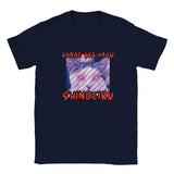 Camiseta júnior unisex estampado de gato "Revelación Otaku" Navy