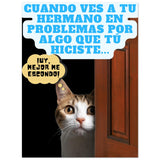 Panel de aluminio impresión de gato "Michi Culpable" Michilandia | La tienda online de los amantes de gatos